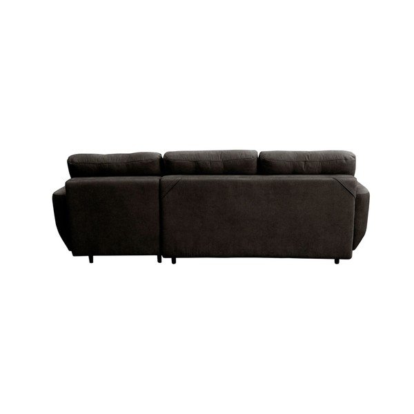 Tmavě šedá rozkládací pohovka s černými nohami Mazzini Sofas Hortensia, levý roh-image-3