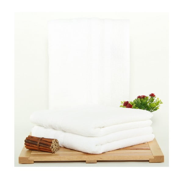 Sada 3 ručníků Hidrophile White, 50 x 100 cm