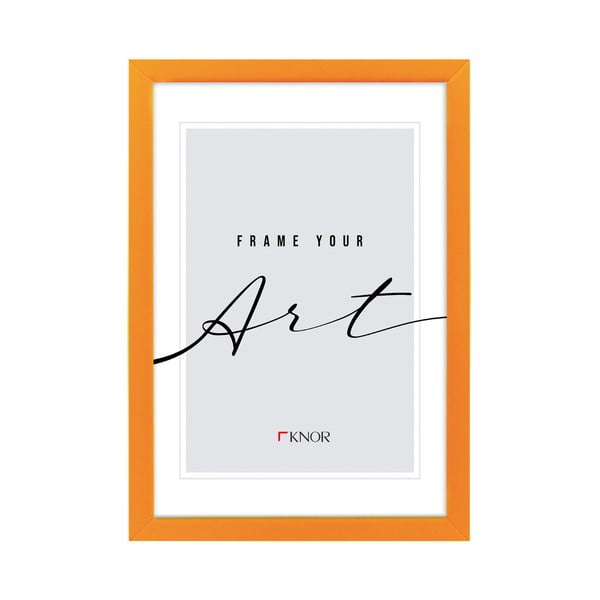 Oranžový stojací/na zeď rámeček 12x17 cm – knor-image-1