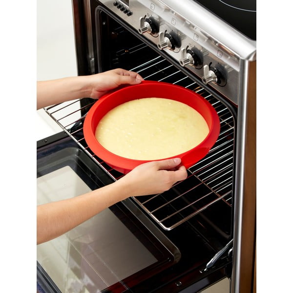 Červená silikonová forma na pečení Lékué, ⌀ 24 cm-image-1