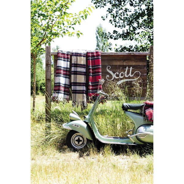 Kostkovaný pléd Euromant Scott Beige, 140 x 180 cm-image-2