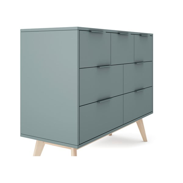 Komoda šedozelená 120x83x40 cm Pisco – Marckeric-image-4