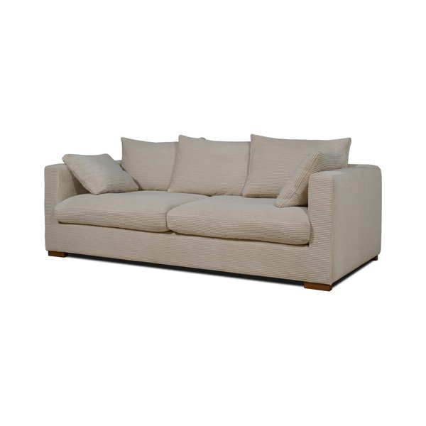 Béžová manšestrová pohovka 220 cm Comfy – Scandic-image-2