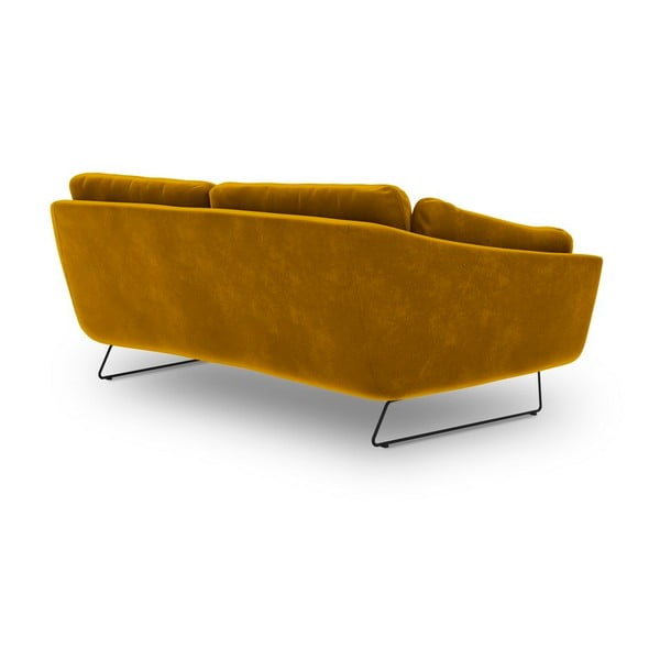 Žlutá pohovka se sametovým potahem Windsor & Co Sofas Gravity-image-3