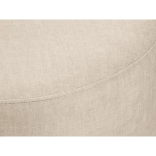 Béžový sametový puf Mazzini Sofas Debbie, ø 68 cm