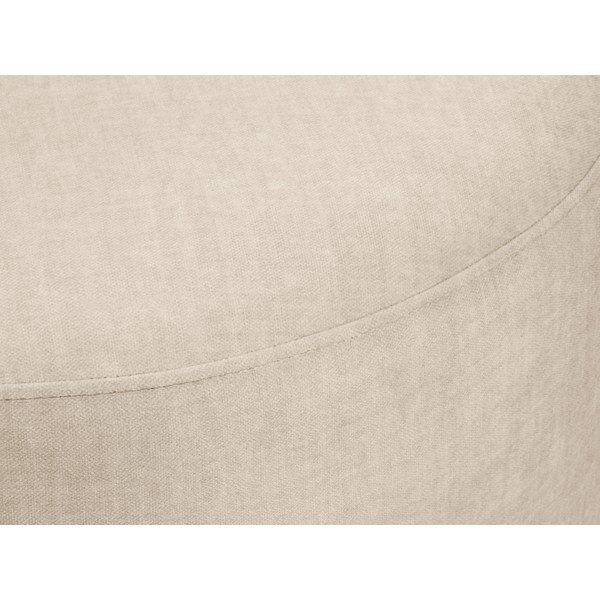 Béžový sametový puf Mazzini Sofas Debbie, ø 68 cm-image-1