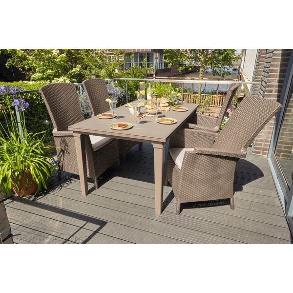 Světle hnědé plastové zahradní křeslo Vermont – Keter-image-3