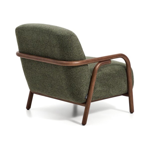 Tmavě zelené žinylkové křeslo Sylo – Kave Home-image-4