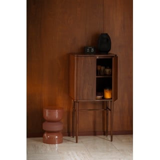 Skříňka v dekoru ořechu s posuvnými dveřmi v přírodní barvě 62x125 cm Morrison – Dutchbone