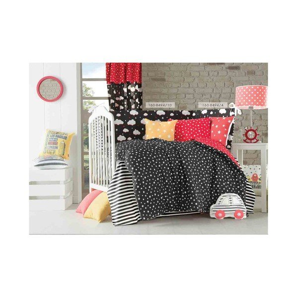 Šedo-červený dětský polštářek s příměsí bavlny Mike & Co. NEW YORK Pillow Toy Car, 32 x 25 cm-image-2