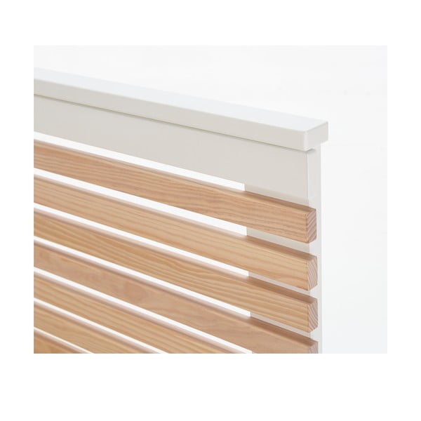 Bílá dvoulůžková postel s roštem 140x190 cm Vectra – Marckeric-image-1