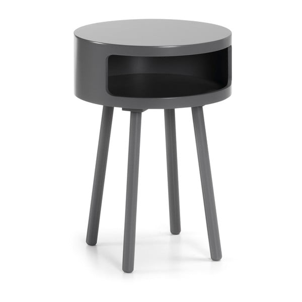 Šedý odkládací stolek s úložným prostorem Kave Home Bruk