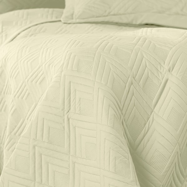 Béžový prošívaný přehoz z mikrovlákna 220x240 cm Ophelia – Restilo-image-2