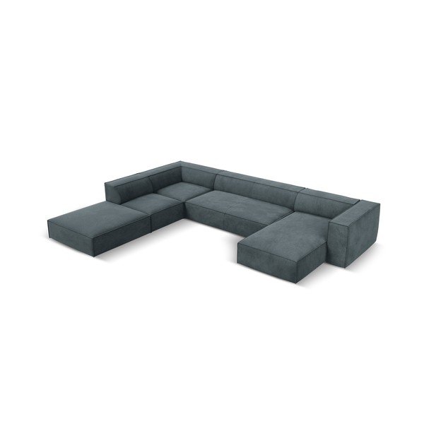 Rohová pohovka (levý roh) v petrolejové/šedé barvě Madame – Windsor & Co Sofas-image-2