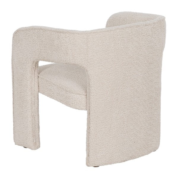 Béžové křeslo z textilie bouclé – Ixia-image-3