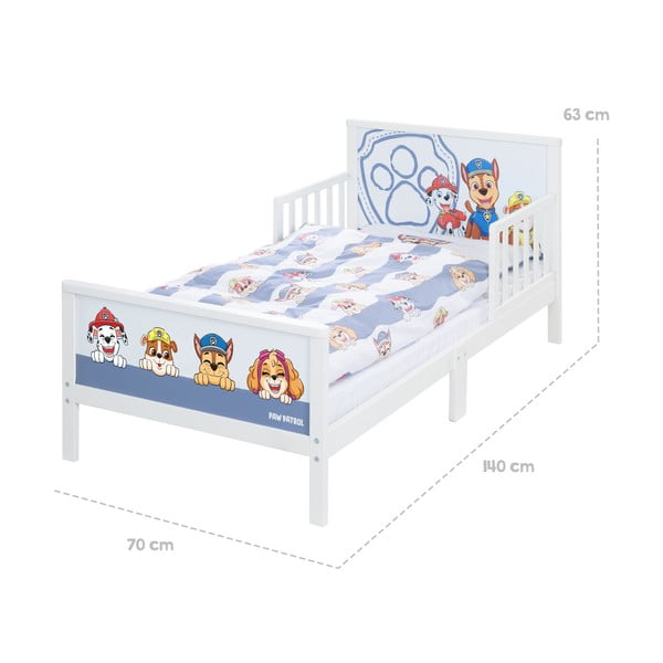 Bílo-modrá dětská postel 70x140 cm Paw Patrol – Roba-image-3