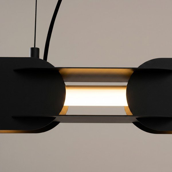 Černé kovové LED závěsné svítidlo CHAIN – Thoro-image-2