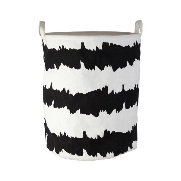 Černobílý látkový koš na prádlo Harga – Premier Housewares