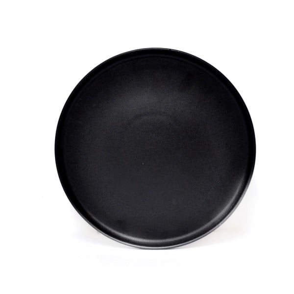 Černý kameninový velký talíř ÅOOMI Luna, ø 27,5 cm