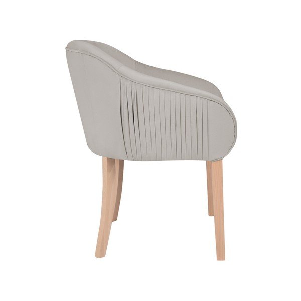Světle šedé křeslo s područkami Micadoni Home Tipa-image-3