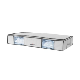 Sada 2 bílých úložných boxů pod postel s vakuovým obalem Compactor XLarge Underbed Life, 105 x 15,5 cm