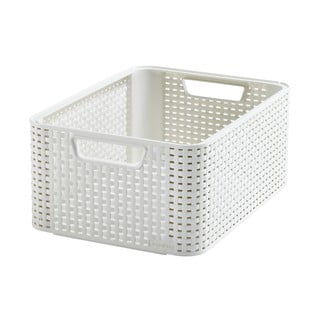 Bílý úložný košík Curver Style, 18 l