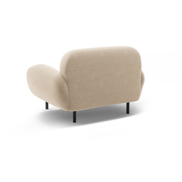 Béžové křeslo z textilie bouclé Poppy – Micadoni -image-2