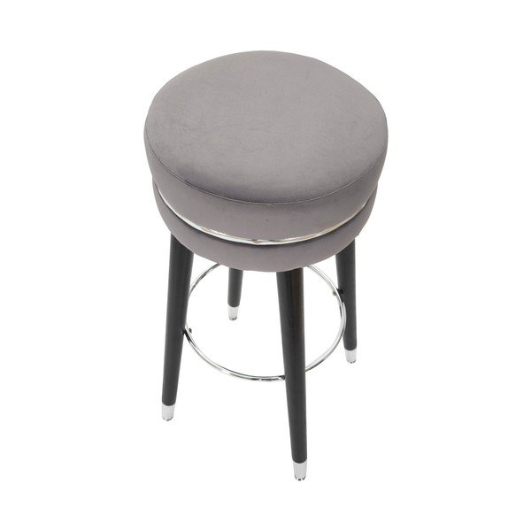 Šedá čalouněná barová stolička (výška sedáku 74 cm) Paris – Mauro Ferretti-image-2