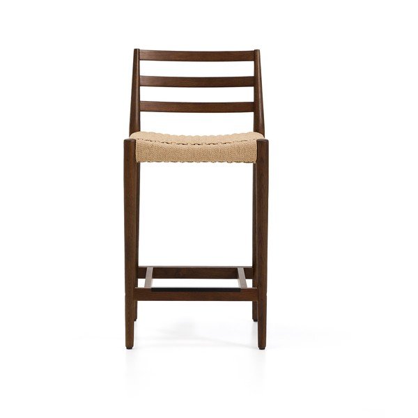 Hnědá/v přírodní barvě barová židle z dubového dřeva (výška sedáku 65 cm) Analy – Kave Home-image-2