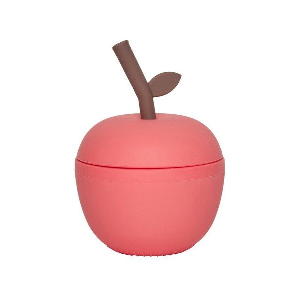 Červený silikonový dětský hrnek Apple – OYOY Mini