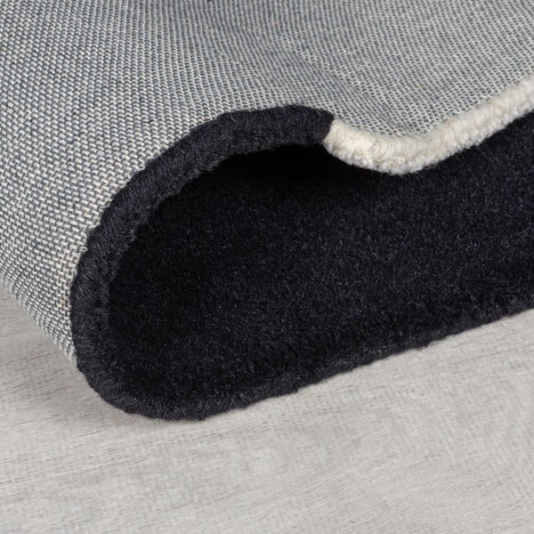 Černo-šedý ručně tkaný vlněný koberec 120x180 cm Collage Monochrome – Flair Rugs-image-2