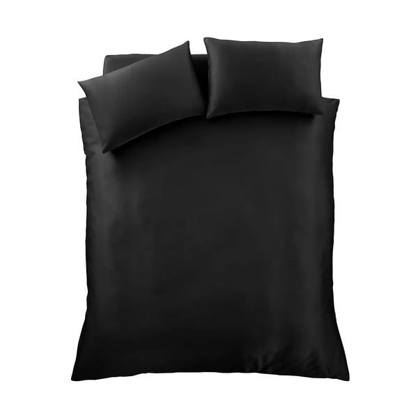 Černé saténové povlečení na jednolůžko 135x200 cm Silky Soft – Catherine Lansfield