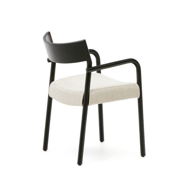 Černá/béžová jídelní židle Falconera – Kave Home-image-4