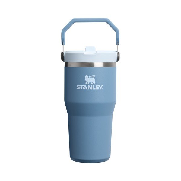 Šedomodrá termoska z nerezové oceli 600 ml IceFlow™ Flip Straw 2.0 Tumbler Indigo – Stanley