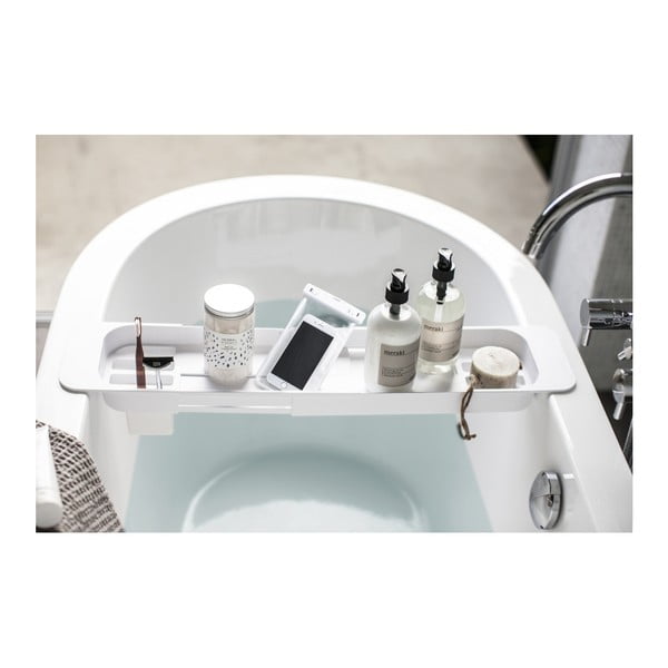 Bílá nastavitelná police na vanu YAMAZAKI Tower-image-1