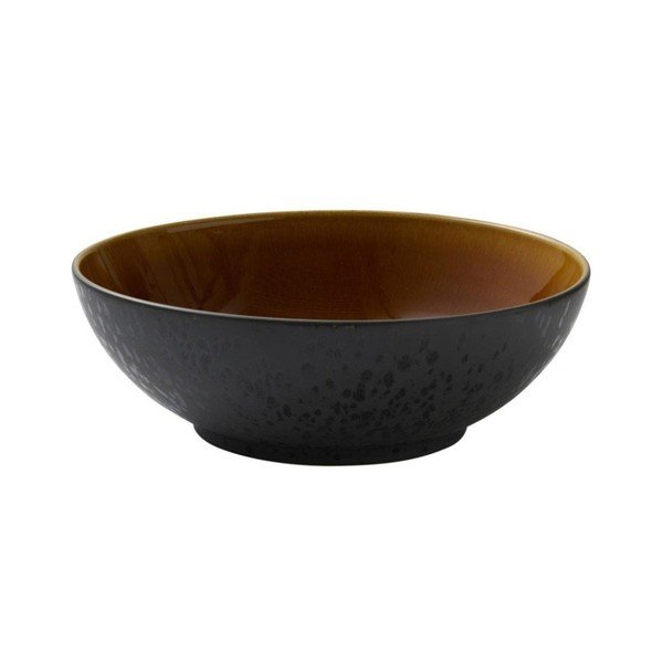 Černá/jantarová mísa z kameniny ø 30 cm Gastro Black/Amber – Bitz