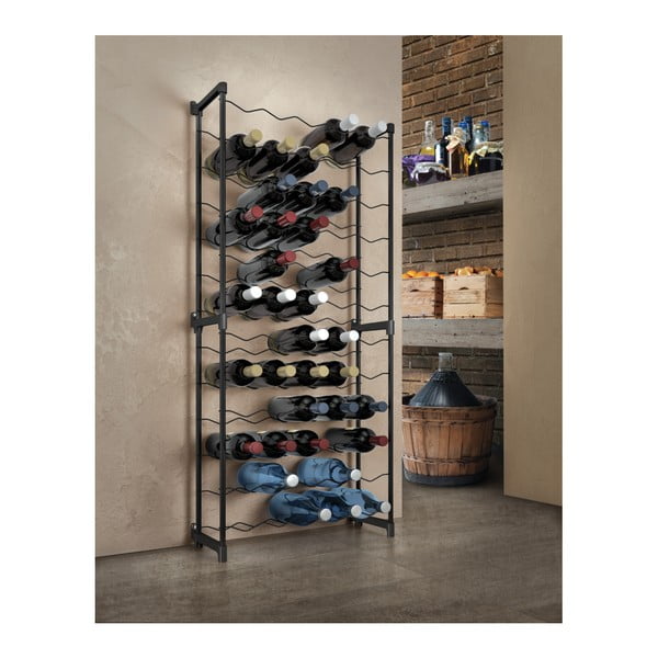 Šedý kovový regál na víno počet lahví 30 Chianti – Metaltex-image-2