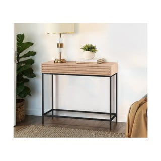 Konzolový stolek s deskou v dubovém dekoru v přírodní barvě 35x90 cm Celine – Støraa