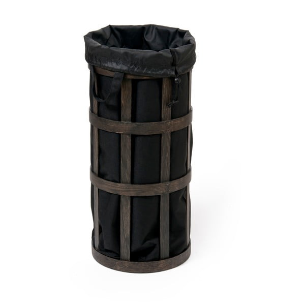 Černý koš na prádlo s černým vakem Wireworks Cage