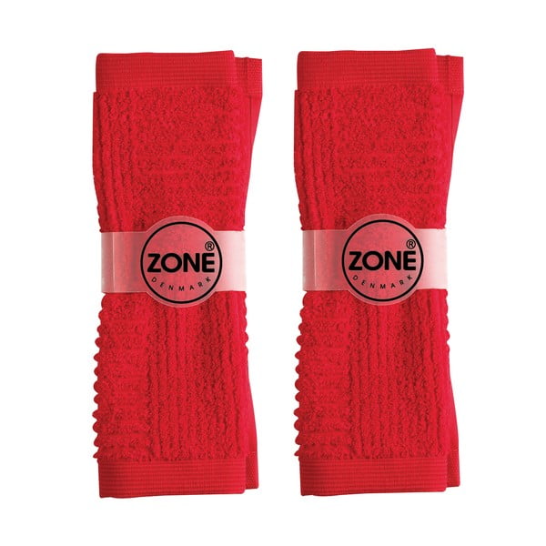 Pár malých ručníků, 2ks, 30x30 cm, červené