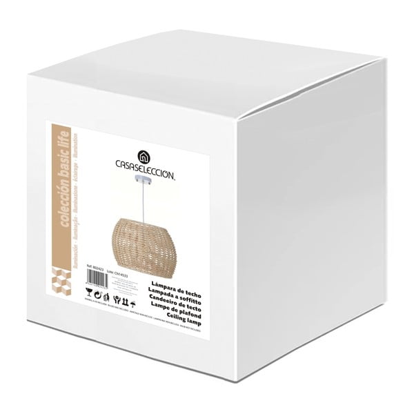 Ratanové stropní svítidlo v přírodní barvě s ratanovým stínidlem ø 35 cm Natural Way – Casa Selección-image-3