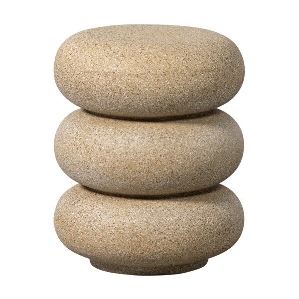 Kulatý zahradní stolek v dekoru kamene ø 40 cm Laurel – WOOOD