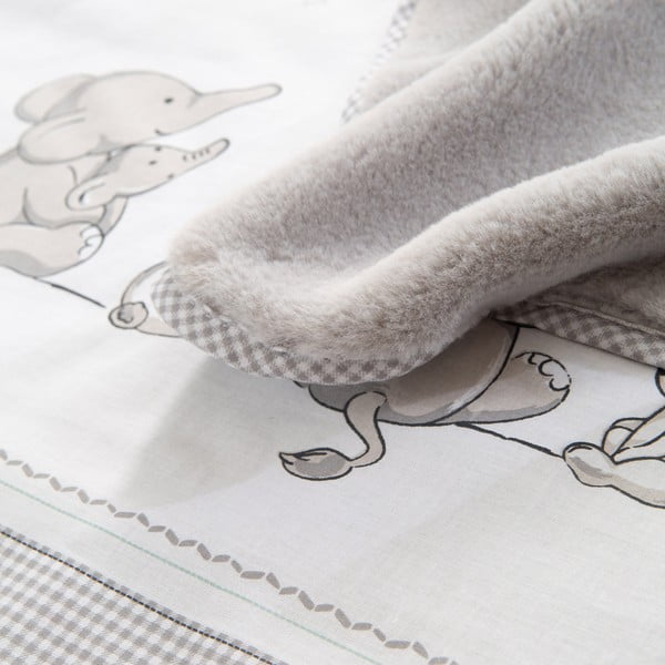 Bílá/šedá dětská deka z mikroplyše 80x80 cm Sternenzauber – Roba-image-4