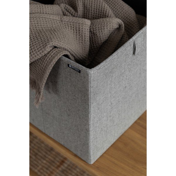 Šedý látkový úložný box 32x31,5x31,5 cm Soft Storage Cube – Bigso-image-3