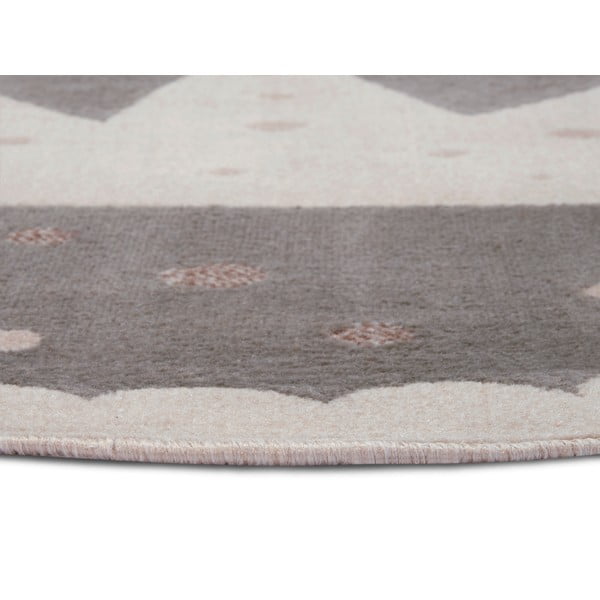 Šedý dětský koberec ø 140 cm Crown – Hanse Home-image-1