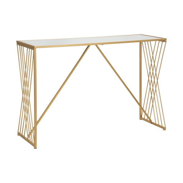 Konzolový stolek ve zlaté barvě 40x120 cm Easy – Mauro Ferretti-image-4