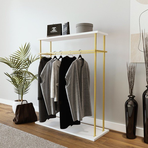 Bílý stojan na oblečení Wuppertal – Kalune Design-image-2