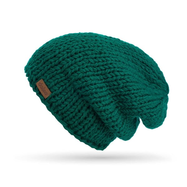 Zelená ručně pletená čepice DOKE Mina