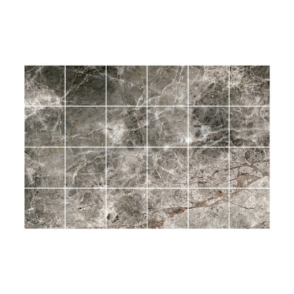 Sada samolepek na kachličky 24 ks 15x15 cm Marble Tiles Venezia – Ambiance-image-2