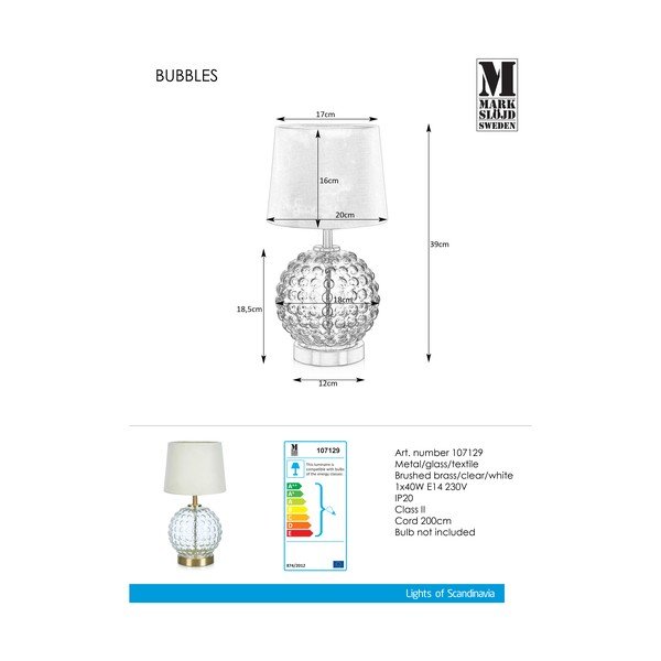 Stolní lampa Markslöjd Bubbles Brass-image-2